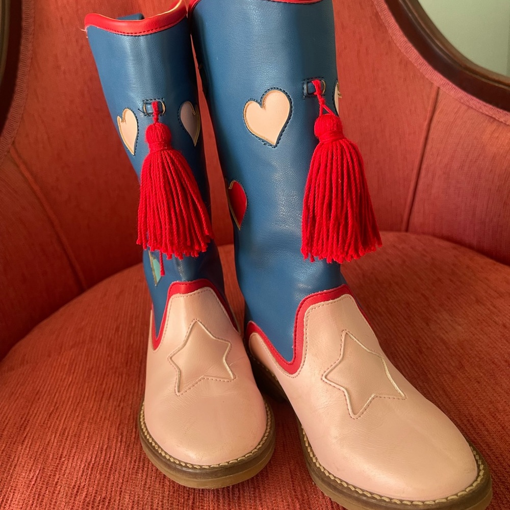 Stella McCartney adorable kids boots size 28.  New without box.Pink red, blue